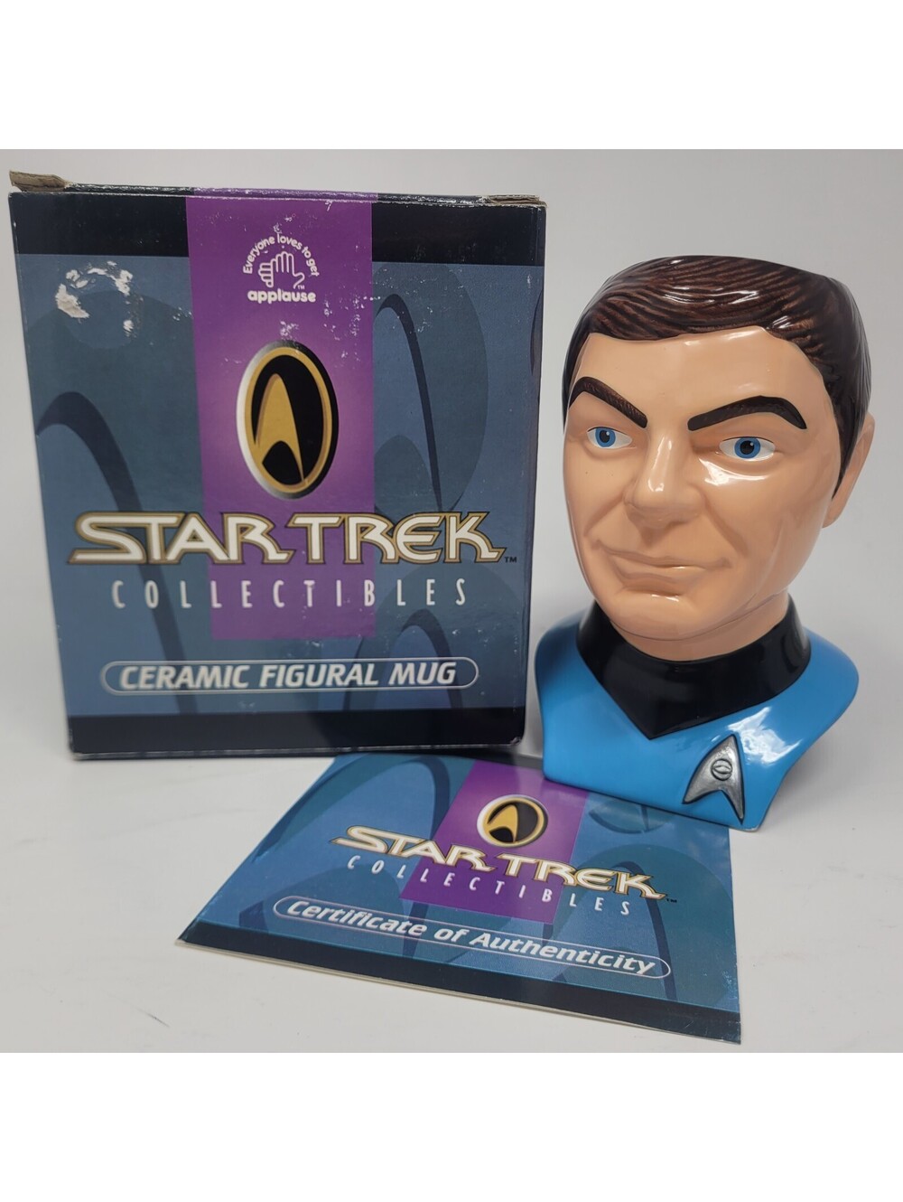 Star Trek Dr McCoy Ceramic Figural Mug 1996 Applause 30th Anniversary Box COA